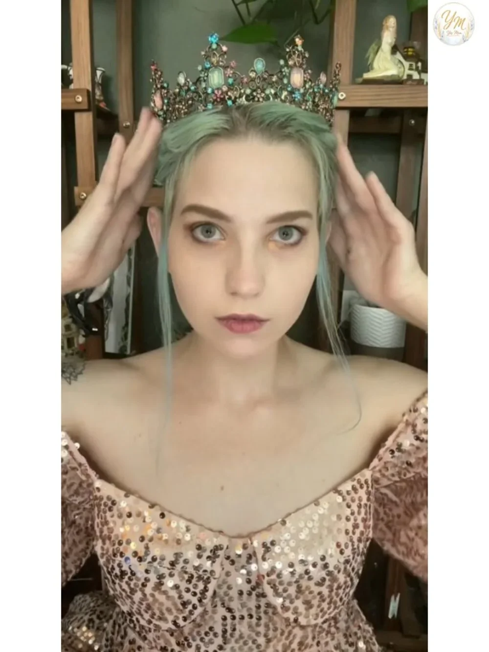 Queen Crown Princess Tiara Baroque Crystal Alloy Headband Wedding Prom